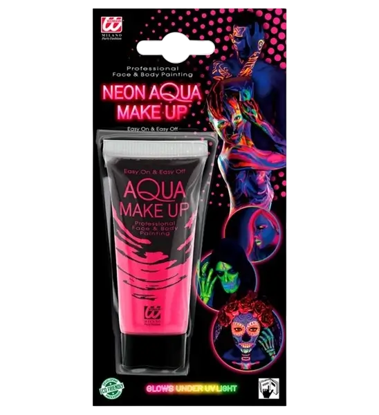 Maquillage à l'Eau Rose Fluo 30 ml – Tube Aqua Make-Up Visage &amp; Corps