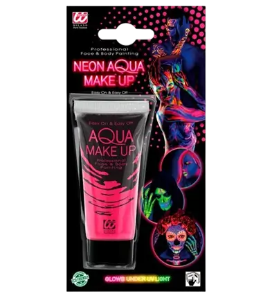 Maquillage à l'Eau Rose Fluo 30 ml – Tube Aqua Make-Up Visage &amp; Corps
