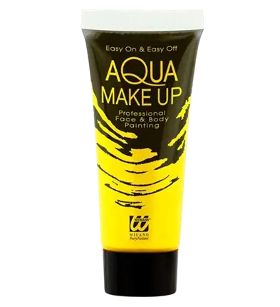 Maquillage à l'Eau Jaune Fluo 30 ml – Tube Aqua Make-Up Visage &amp; Corps