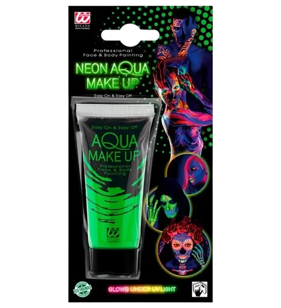 Maquillage à l'Eau Vert Fluo 30 ml – Tube Aqua Make-Up Visage &amp; Corps