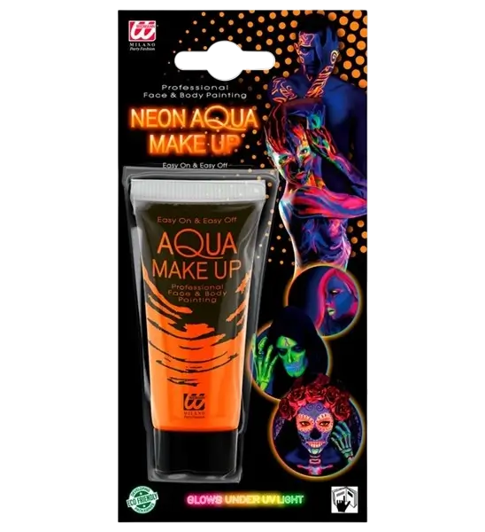 Maquillage à l'Eau Orange Fluo 30 ml – Aqua Make Up Visage &amp; Corps