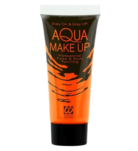 Maquillage à l'Eau Orange Fluo 30 ml – Aqua Make Up Visage &amp; Corps