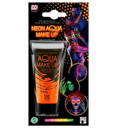 Maquillage à l'Eau Orange Fluo 30 ml – Aqua Make Up Visage &amp; Corps