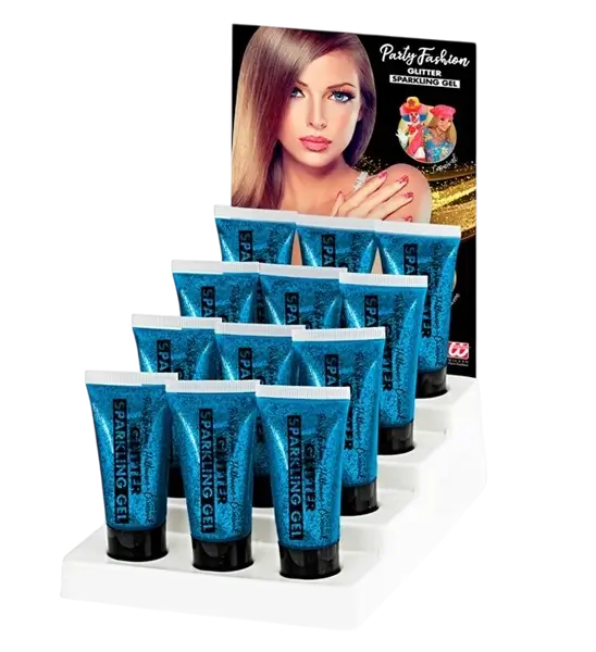 Crème Scintillante Bleue 25 ml – Maquillage Pailleté Visage &amp; Corps