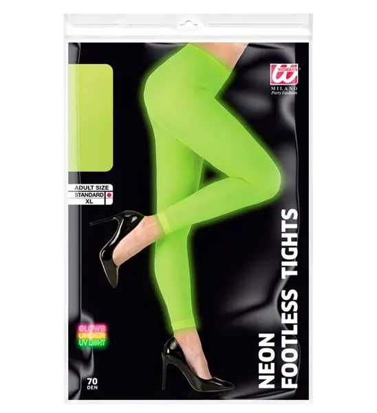 Leggings Vert Fluo 70 – Collant Néon pour Soirée, Festival &amp; Déguisement