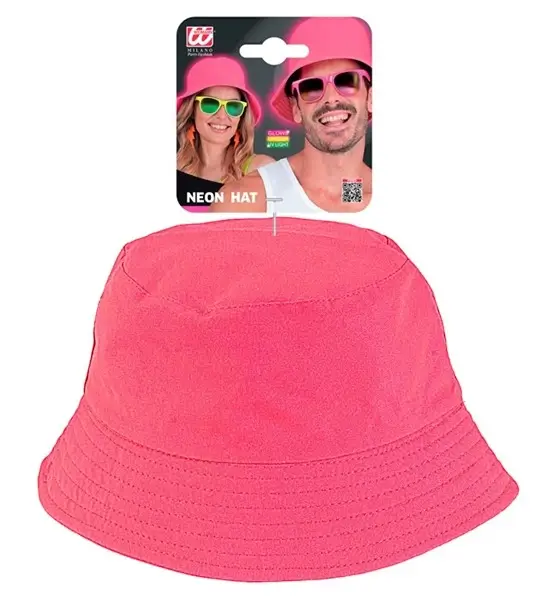 Chapeau Pêcheur Rose Fluo – Bob Fluorescent pour Festival, Soirée &amp; Déguisement