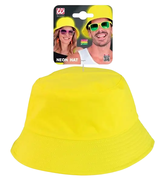 Chapeau Pêcheur Jaune Fluo – Bob Fluorescent pour Festival, Soirée &amp; Déguisement