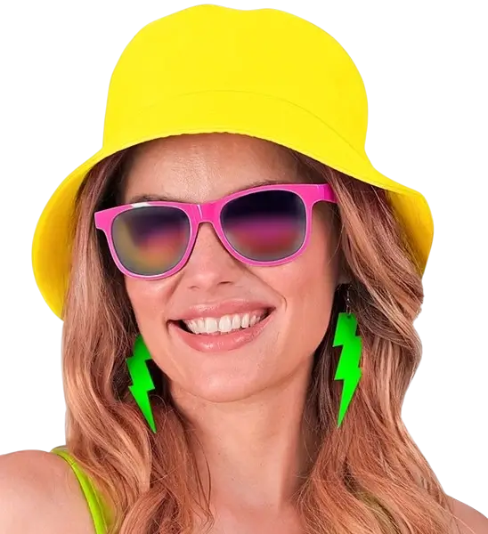 Chapeau Pêcheur Jaune Fluo – Bob Fluorescent pour Festival, Soirée &amp; Déguisement