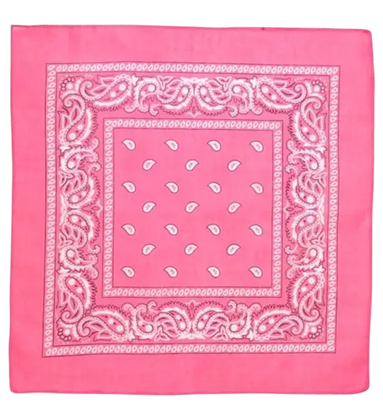 Bandana rose 55 x 55 cm en coton – accessoire pour déguisement, festival et soirée à thème