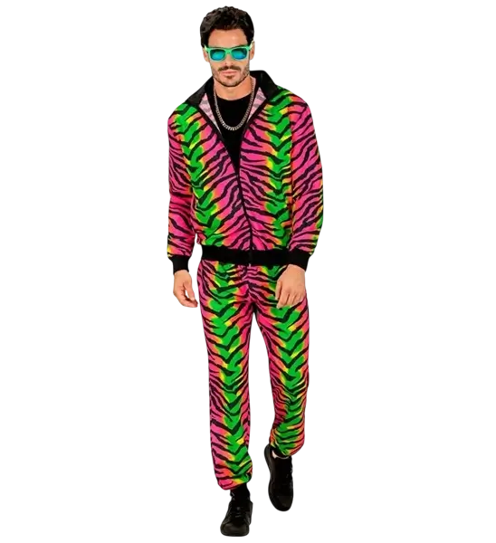 Déguisement Animalier Rave fluo adulte – veste et pantalon pour festival et soirée à thème - L