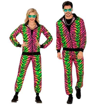 Déguisement Animalier Rave fluo adulte – veste et pantalon pour festival et soirée à thème - L