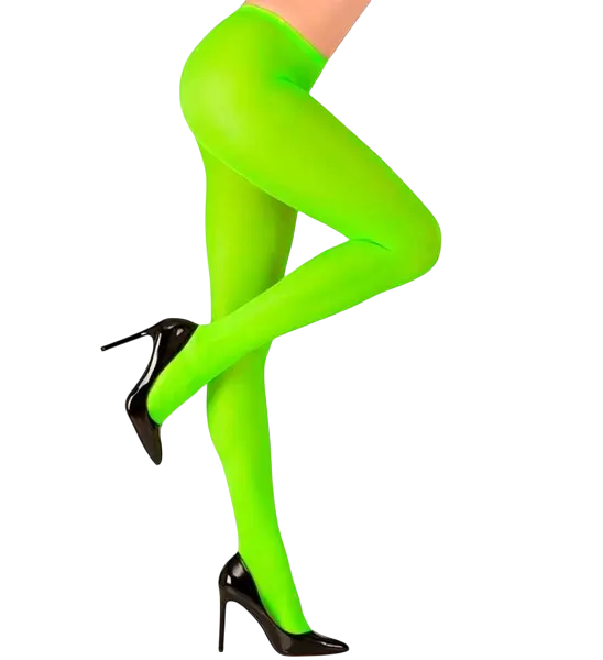 Collant vert néon – accessoire fluo pour soirée, festival et déguisement années 80