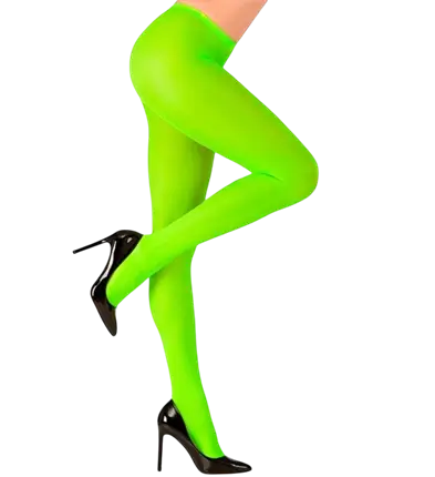 Collant vert néon – accessoire fluo pour soirée, festival et déguisement années 80