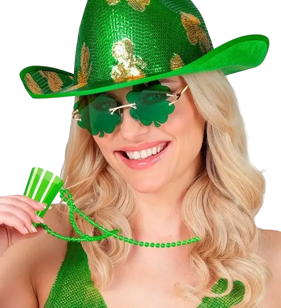 Collier verre à shot vert fluo – Accessoire festif pour soirées, EVJF et festivals