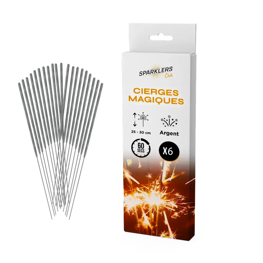 Cierges magiques pack de 6 (Moyen modèle )