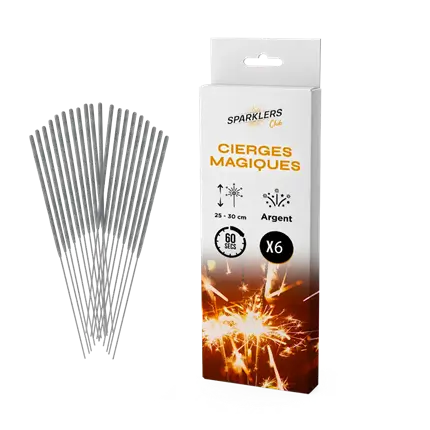 Cierges magiques pack de 6 (Moyen modèle )