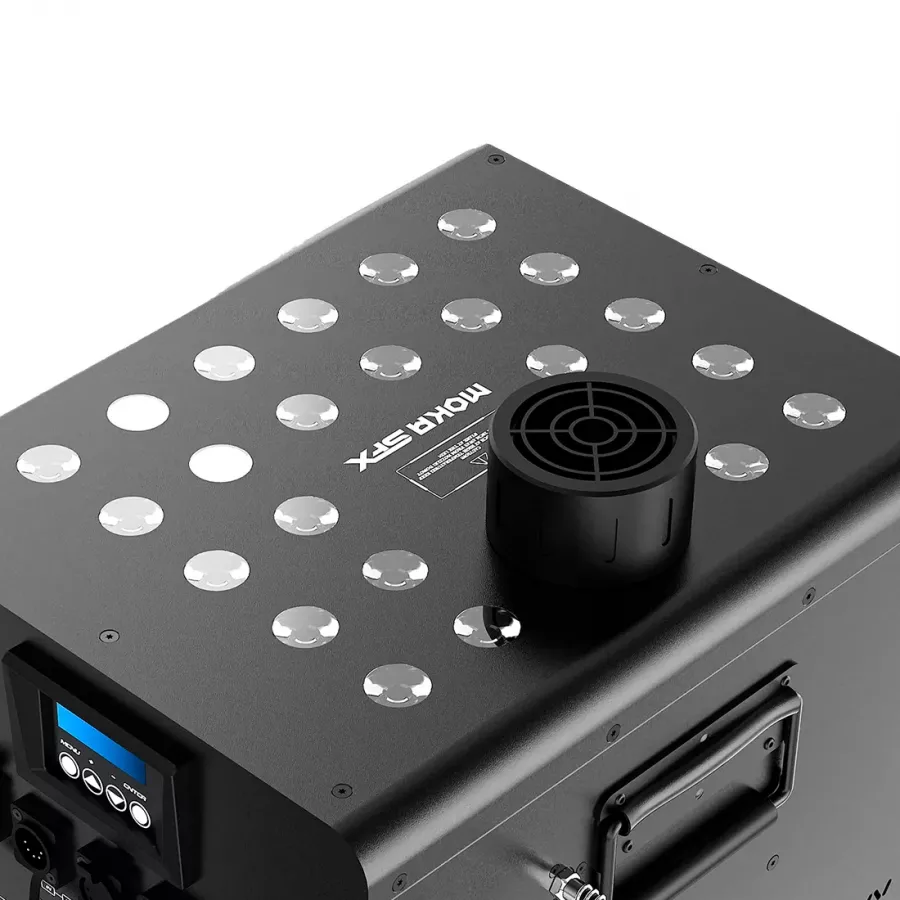 NOVA FOG JET - Machine à fumée EFFET CO2, IP65 + LED 24x9W - Projection 15 mètres