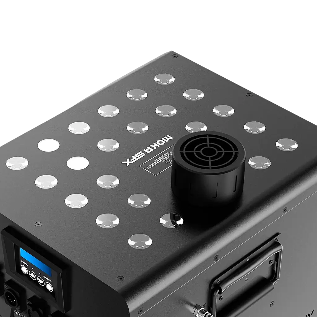 NOVA FOG JET - Machine à fumée EFFET CO2, IP65 + LED 24x9W - Projection 15 mètres