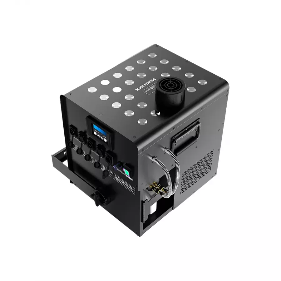 NOVA FOG JET - Machine à fumée EFFET CO2, IP65 + LED 24x9W - Projection 15 mètres