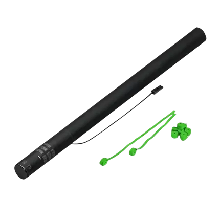 Canon à confettis électrique Streamer Vert 80 cm