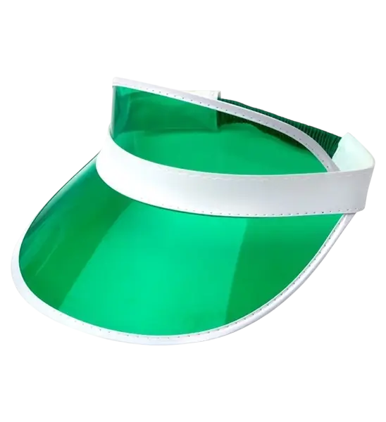 Visière Verte Années 80 – Accessoire Fluo pour Soirée Disco &amp; Déguisement