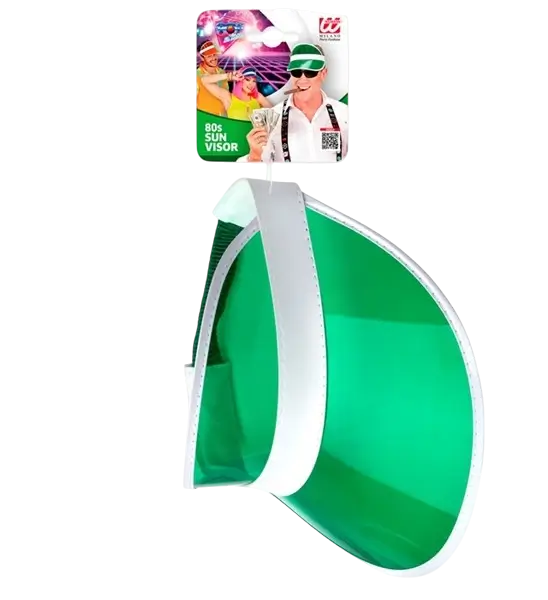 Visière Verte Années 80 – Accessoire Fluo pour Soirée Disco &amp; Déguisement