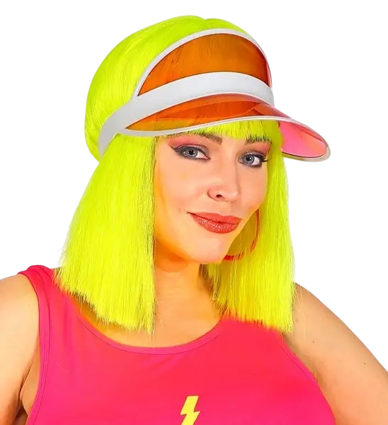 Visière Rose Années 80 – Accessoire Fluo pour Soirée Disco &amp; Déguisement