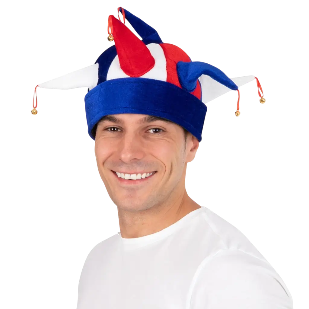 Chapeau de Bouffon - bleu, blanc, rouge - Supporter France
