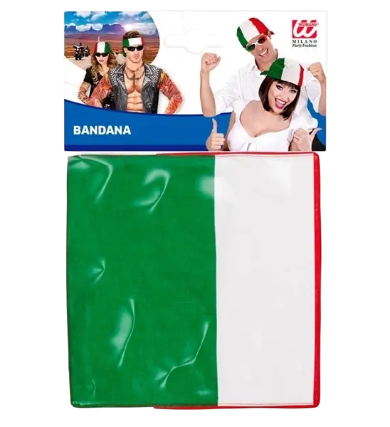 Bandana Italie 55 cm en coton – Supporter et déguisement