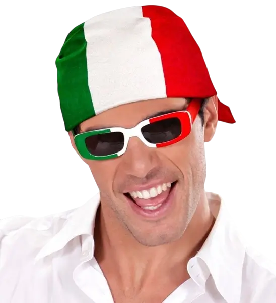 Bandana Italie 55 cm en coton – Supporter et déguisement