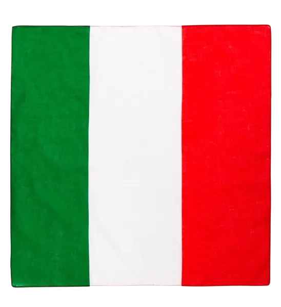 Bandana Italie 55 cm en coton – Supporter et déguisement