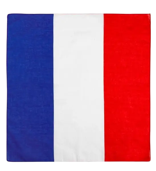 Bandana France 55 cm en coton – Supporter et déguisement