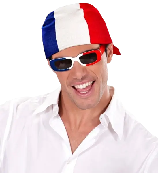 Bandana France 55 cm en coton – Supporter et déguisement
