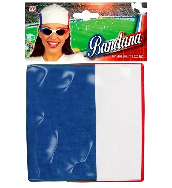 Bandana France 55 cm en coton – Supporter et déguisement
