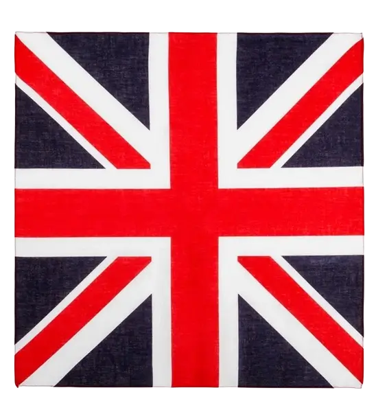 Bandana Grande-Bretagne 55 cm en coton – Supporter et déguisement