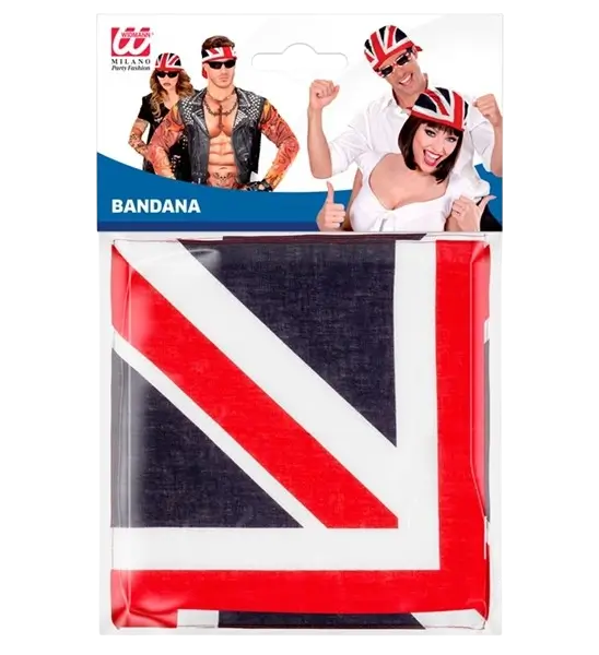 Bandana Grande-Bretagne 55 cm en coton – Supporter et déguisement