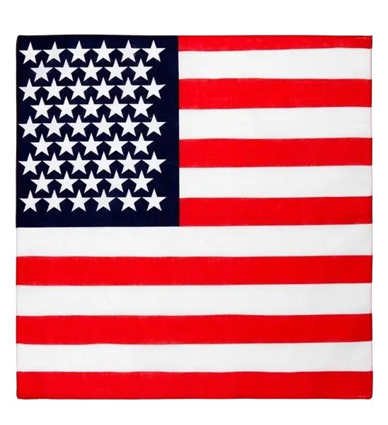 Bandana États-Unis 55 cm en coton – Supporter et déguisement