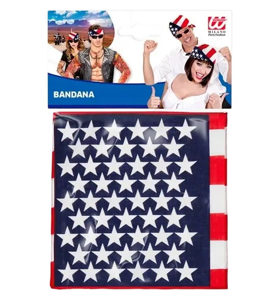 Bandana États-Unis 55 cm en coton – Supporter et déguisement