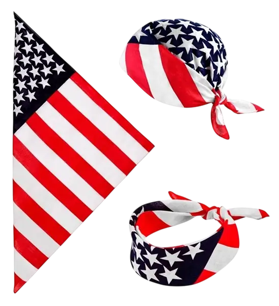 Bandana États-Unis 55 cm en coton – Supporter et déguisement