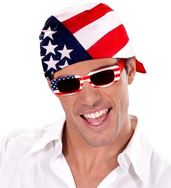 Bandana États-Unis 55 cm en coton – Supporter et déguisement
