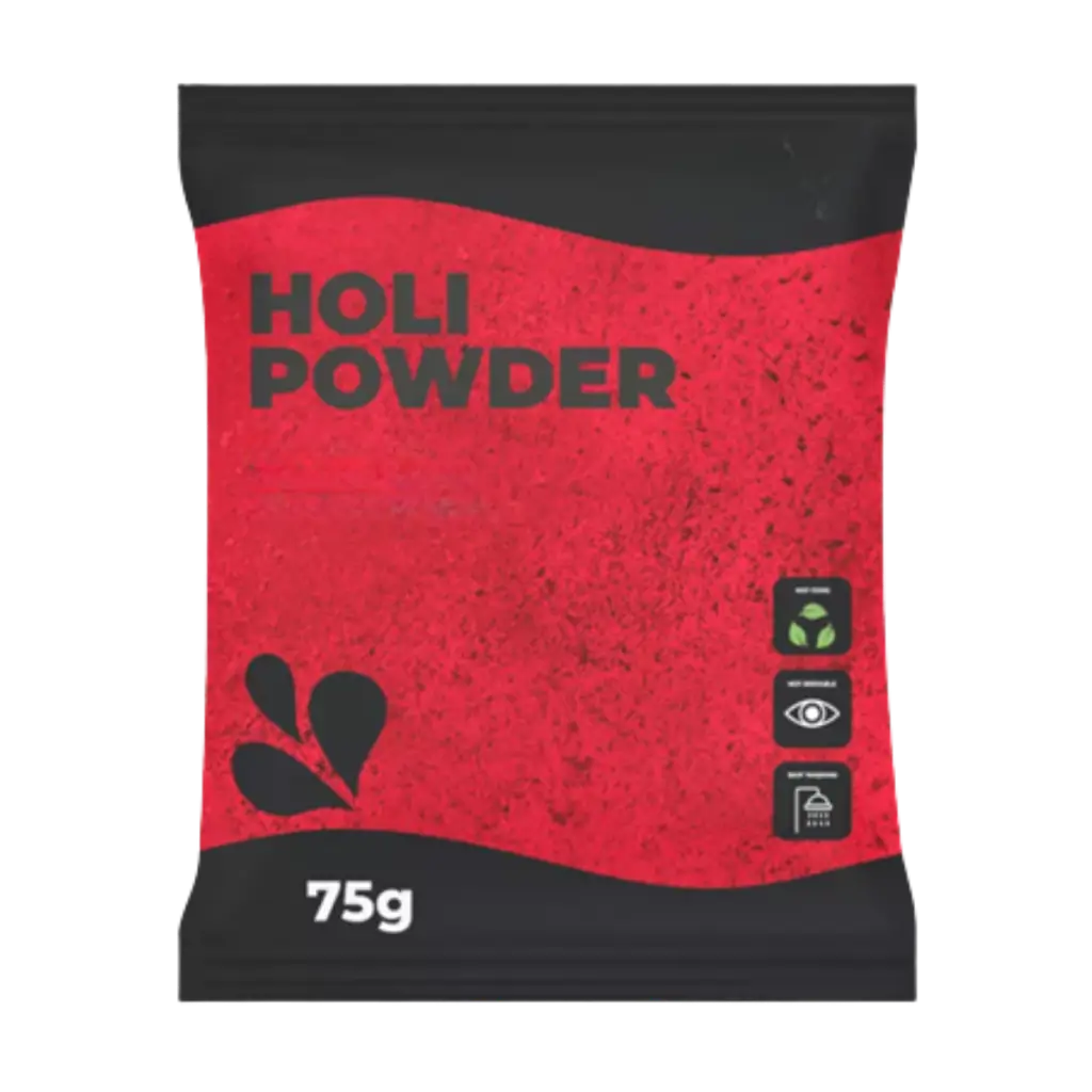 Poudre Holi ROUGE - Sachet 75 grammes