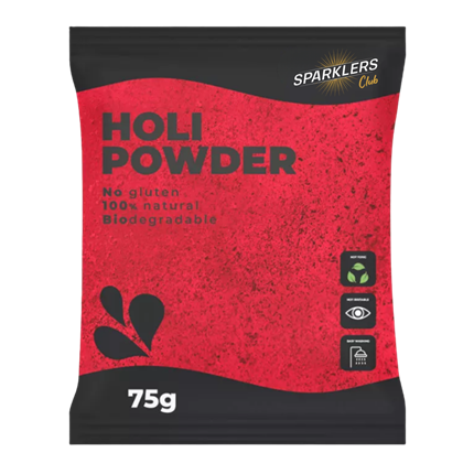 Poudre Holi ROUGE - Sachet 75 grammes