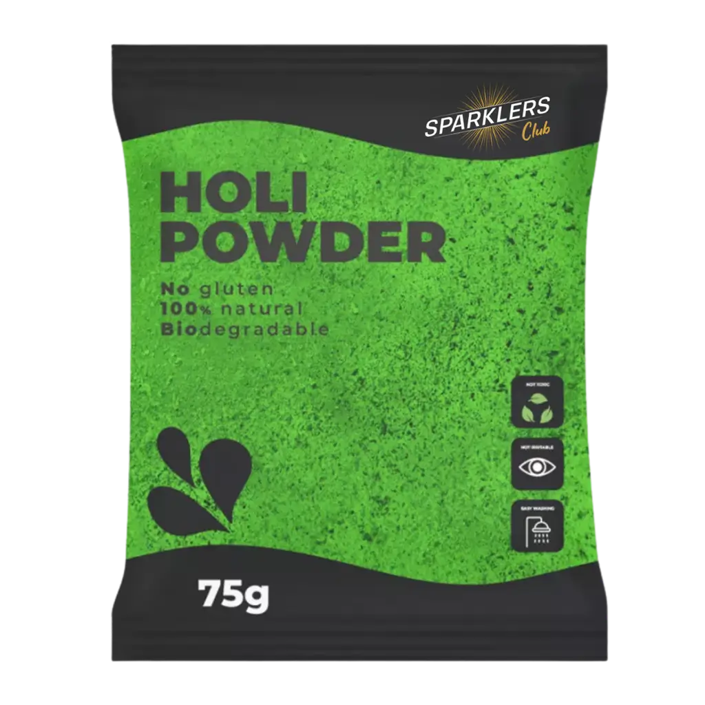 Poudre Holi VERT - Sachet 75 grammes