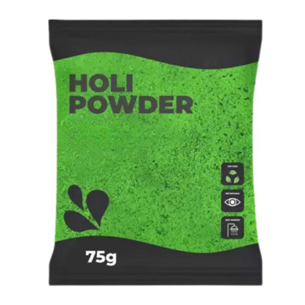 Poudre Holi VERT - Sachet 75 grammes