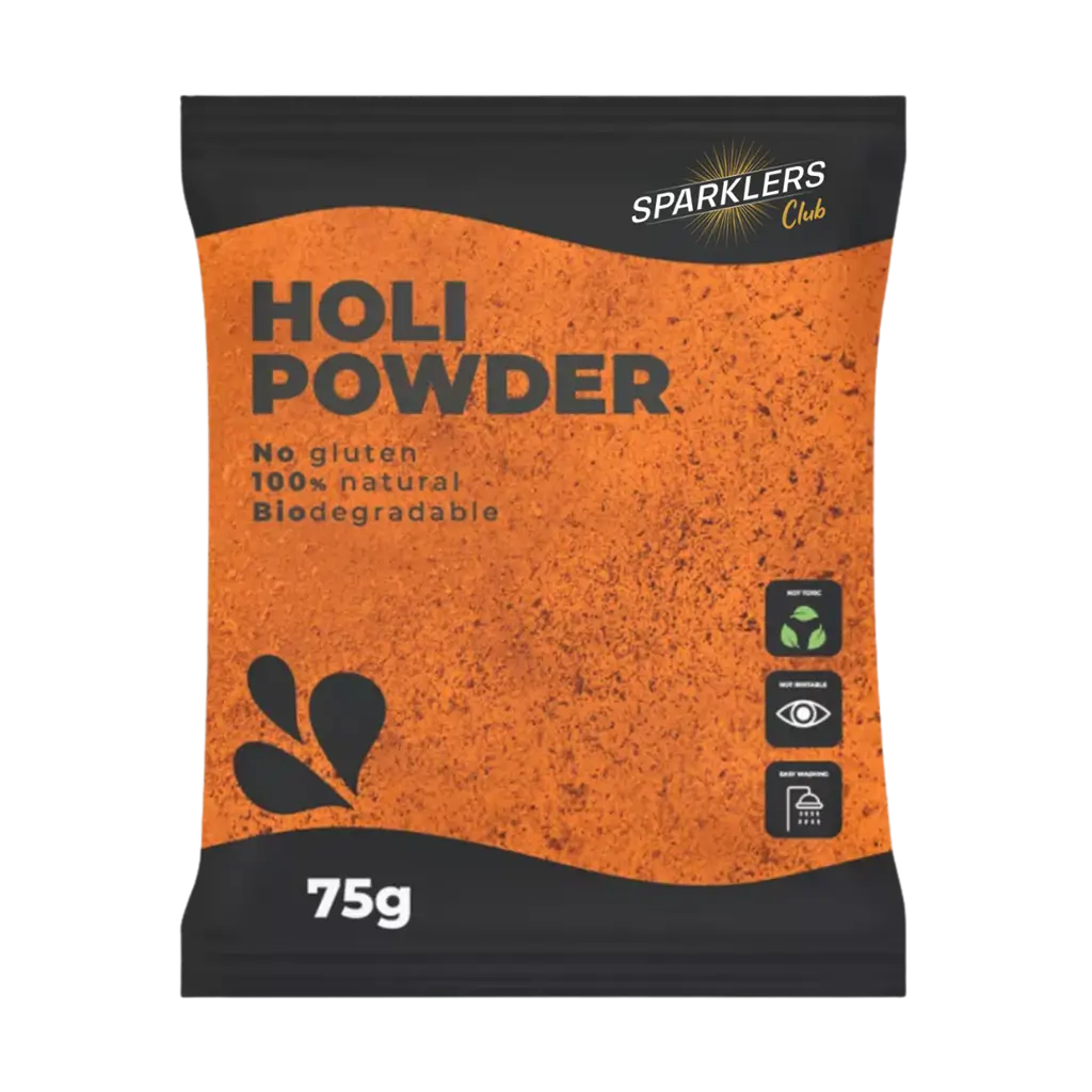 Poudre Holi ORANGE - Sachet 75 grammes