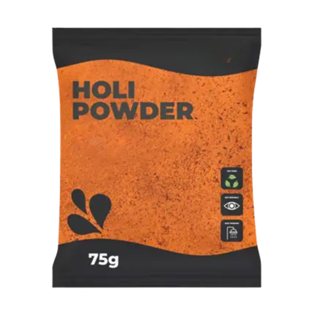 Poudre Holi ORANGE - Sachet 75 grammes