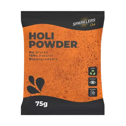 Poudre Holi ORANGE - Sachet 75 grammes
