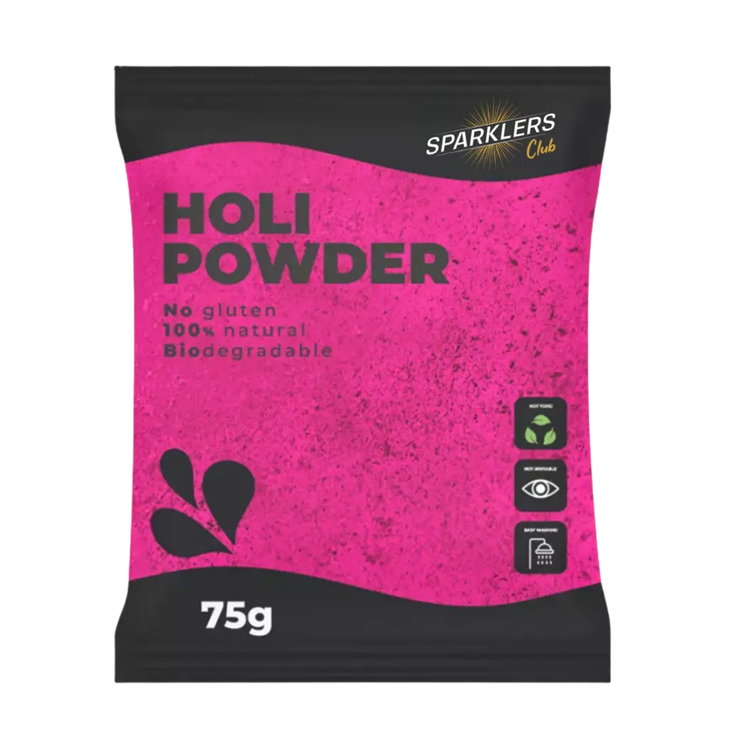 Poudre Holi ROSE - Sachet 75 grammes