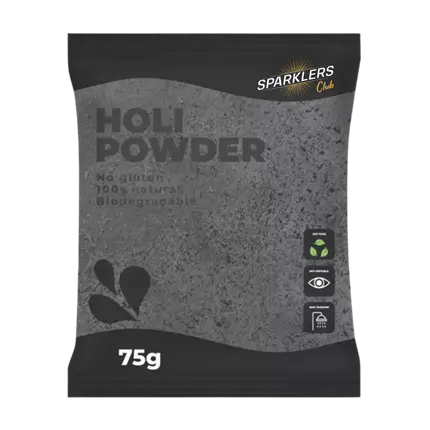 Poudre Holi NOIR - Sachet 75 grammes