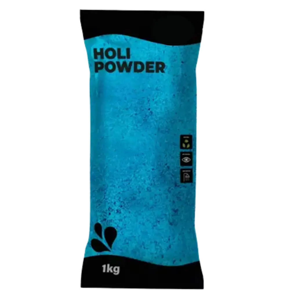 Poudre Holi Bleu - Sachet de 1kg